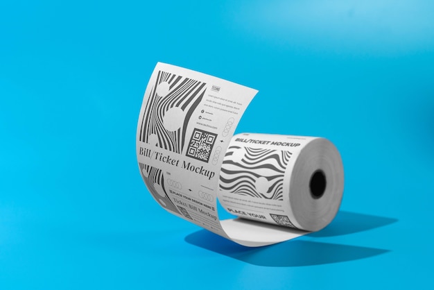 Papier met bill mock-up ontwerp