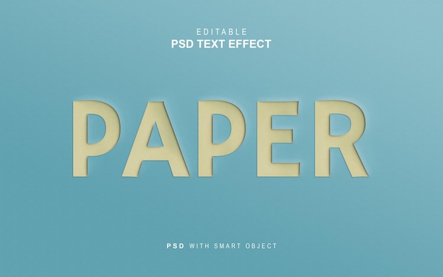 Papier teksteffect ontwerp