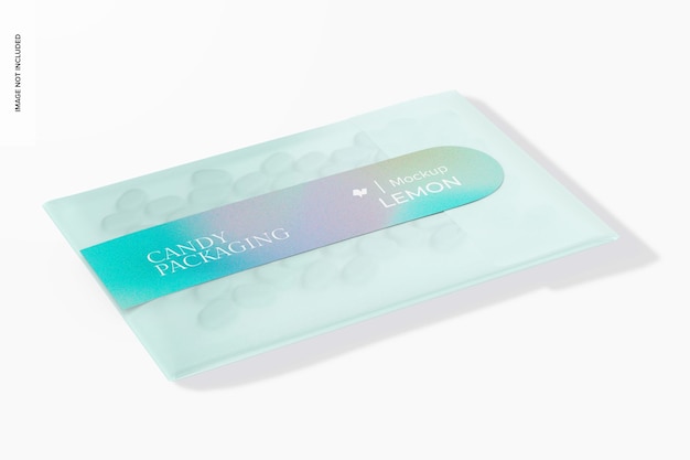 PSD papieren envelop voor candy mockup