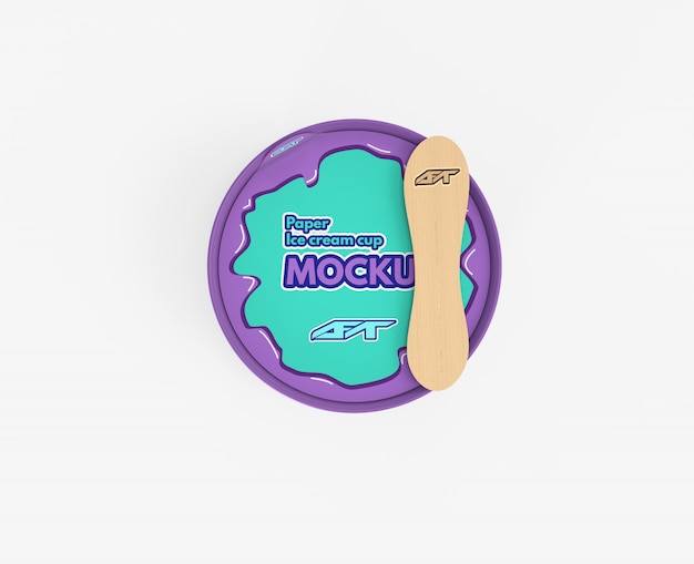 Papieren ijscup mockup