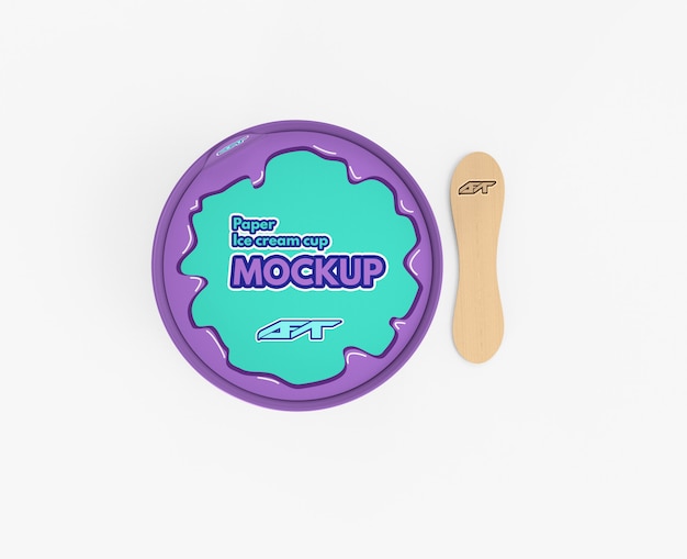 Papieren ijscup mockup