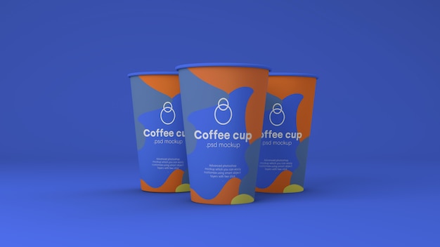 Papieren koffiekopje mockup psd