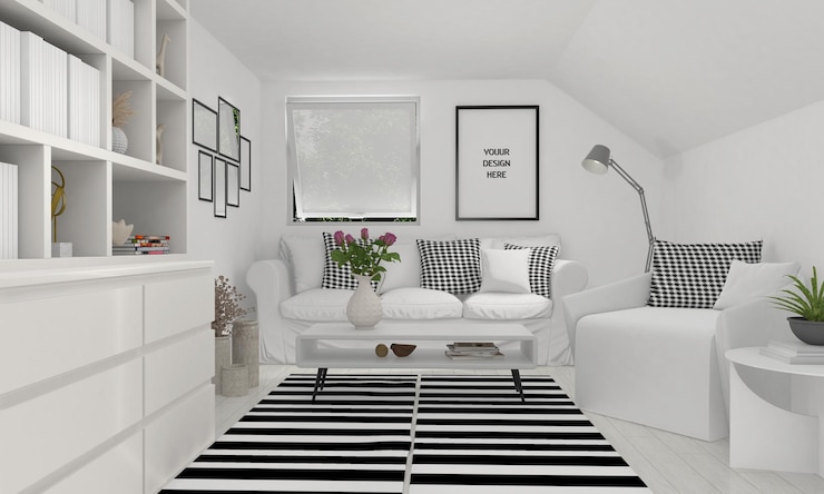 PSD papieren mockup foto mockup interieur mockup realistische mockup