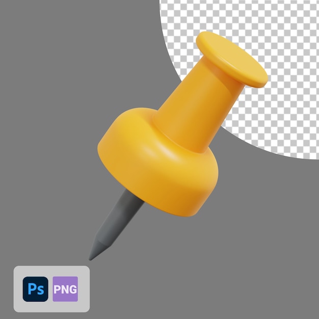 Papieren pin 3d pictogram