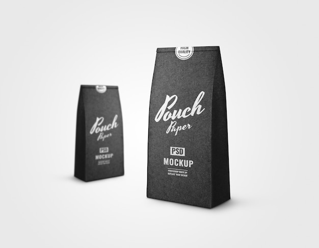 Papieren zakje luxe mockup