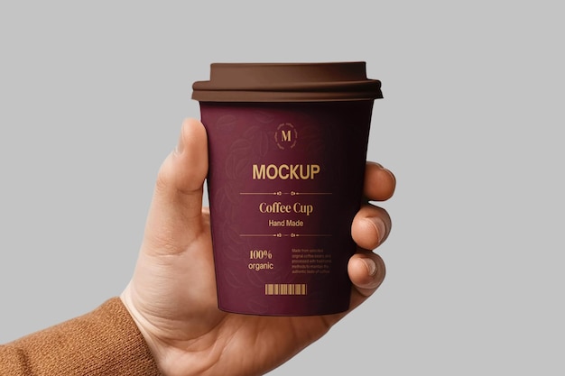 PSD papierkoffiekop mockup