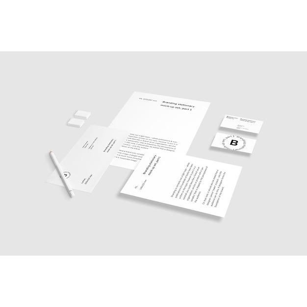 Papiernicze biurowe makiety