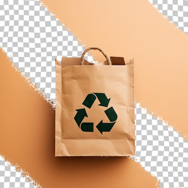 Papierową Torbę Z Symbolem Recyklingu