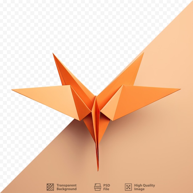 PSD papierowe origami origami jest wyświetlane na przezroczystym tle.