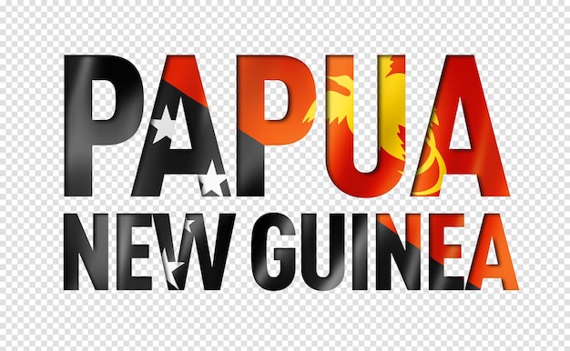 Carattere del testo della bandiera della papua nuova guinea