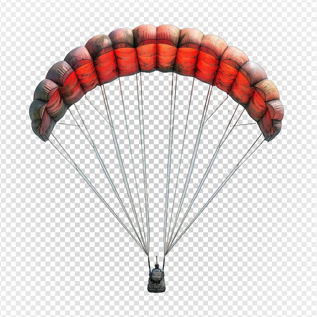 PSD paraglider in the sky isolated on transparent background skydiving png generative ai