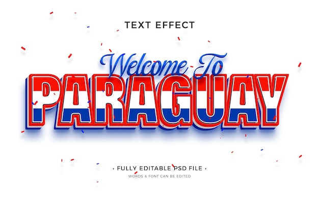 PSD paraguay teksteffect