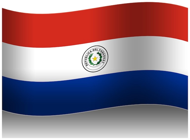 PSD paraguay wave flag 3d