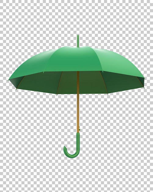 Paraplu op transparante achtergrond 3D-rendering illustratie