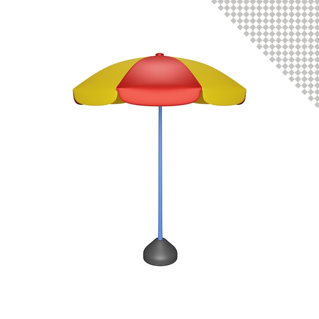 Parasol Plażowy Ilustracja 3d