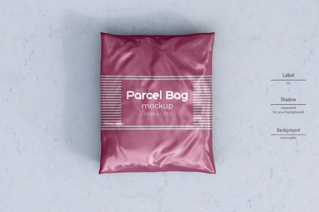 Parcel bag mockup