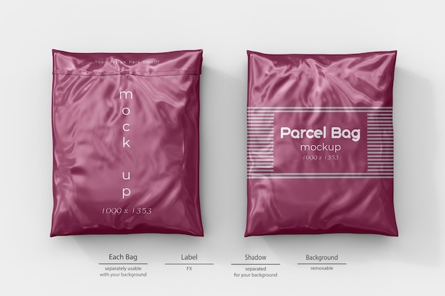 Parcel bag mockup