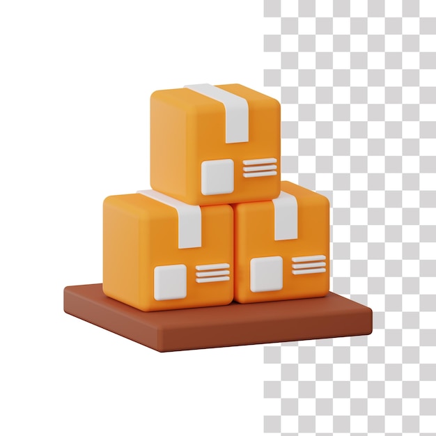 小包パレットの 3D アイコン