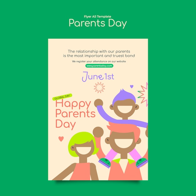 PSD parents day celebration template