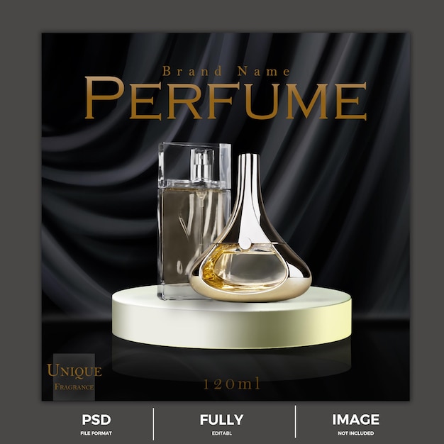 PSD parfum social media postsjabloon premium psd