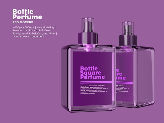 Parfum sproeier vierkante mockup