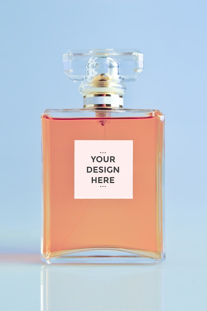 PSD parfume label mockup