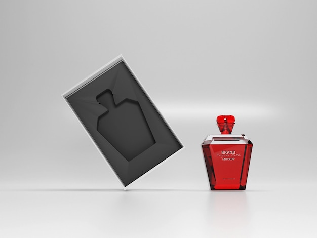 Parfumflesje met logo mockup