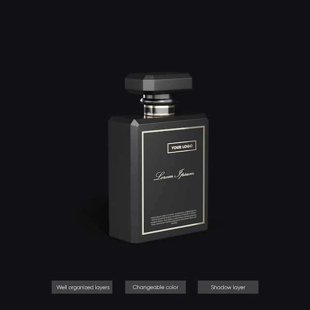 Parfummodel in 3D-renderingontwerp