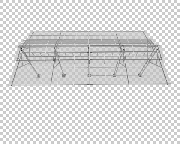 Parking roof isolated on transparent background 3d rendering illustration