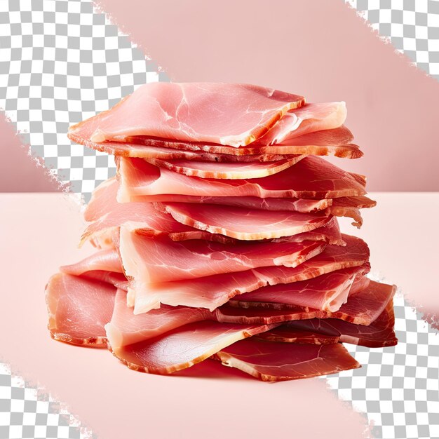 Parma ham pieces transparent background