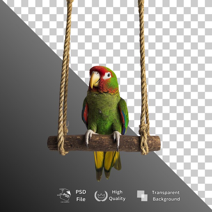 PSD parrot isolated on transparent background
