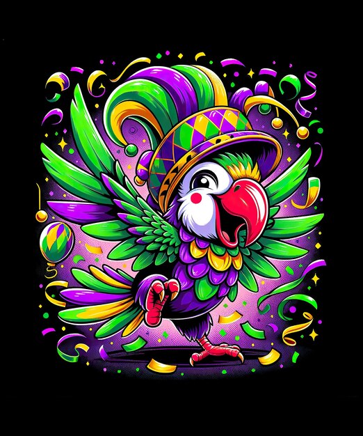 Parrot mardi gras carnival parade bird lover costume