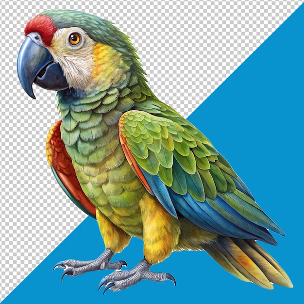 PSD un pappagallo su uno sfondo trasparente