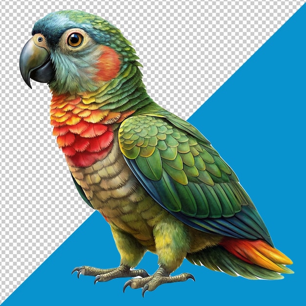 PSD a parrot on transparent background