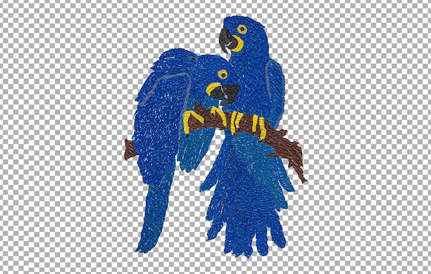 PSD parrots transparent