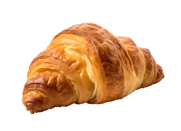 PSD a partially eaten croissant isolated on a transparent background generative ai