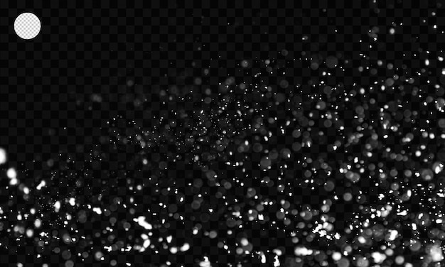 Particle dust on transparent background