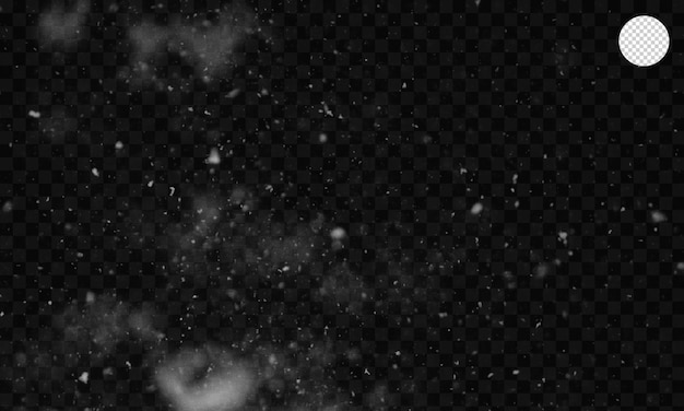 PSD particle dust on transparent background