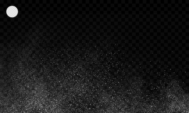 PSD particle dust on transparent background