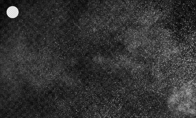 PSD particle dust on transparent background