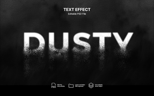 PSD particle text effect