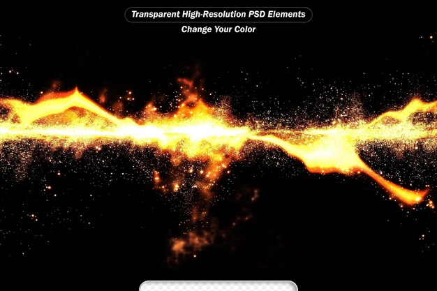 PSD particles light over black background abstract dark glitter fire particle lights