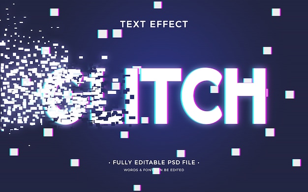 PSD particles text effect