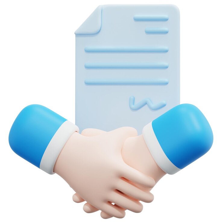 PSD partnership 3d render icon illustration