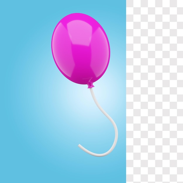 PSD party balloons 3d icon