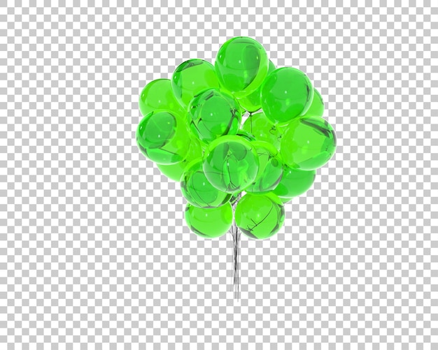 Party balloons isolated on background 3d rendering illustration