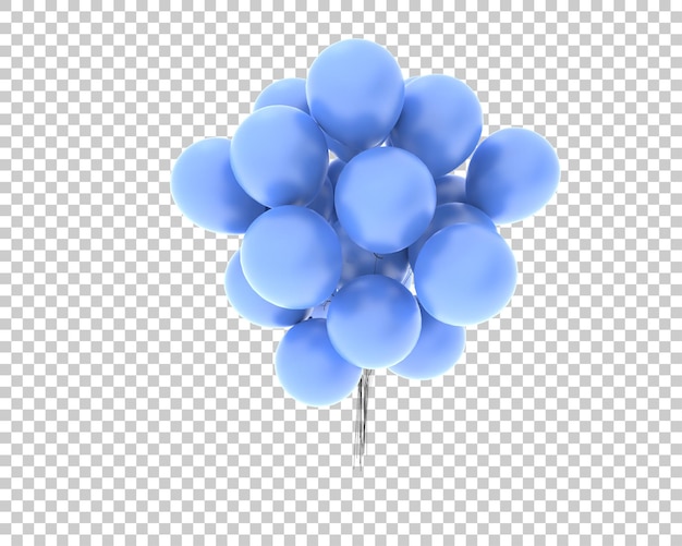 PSD party balloons isolated on background 3d rendering illustration