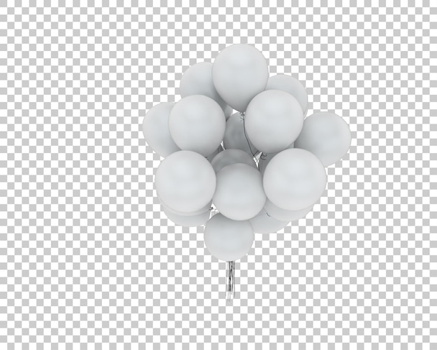 PSD party balloons isolated on background 3d rendering illustration