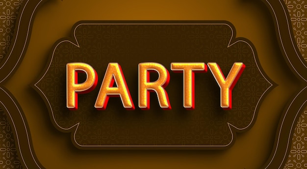 PSD party celebration background text effect design