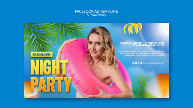 PSD party celebration facebook template